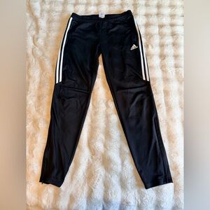 Woman’s Adidas Black Jogger Sweatpants with White Side Stripes L